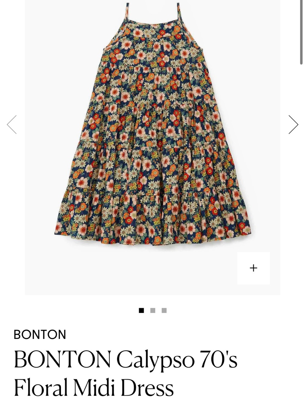 Bonton calypso floral midi dress